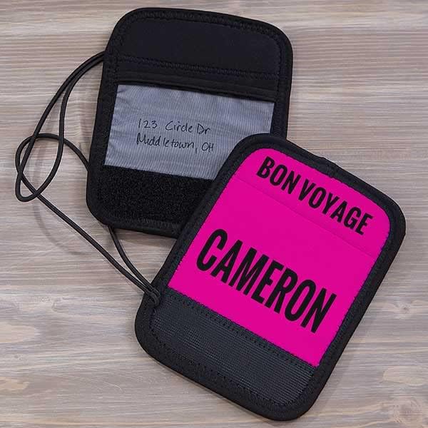 Personalization Universe Neon Personalized Luggage Handle Wrap, Travel Luggage Tag for Suitcase Handle, Customize with Any Name and Text, Ideal for Travel Bags