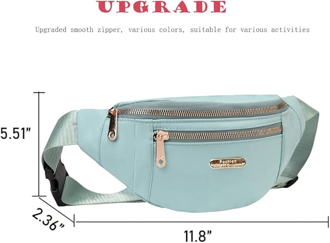 Fanny Packs Waist Bag for Women, Fashion Fanny Packs with Adjustable Strap for Travel Sports Running Blue