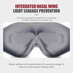 Sleep Mask, 3D Deep Contoured Eye Covers for Sleeping, 99% Block Out Light Eye Mask, Zero Pressure Cup Blindfold for Men Women, with Adjustable Strap for Sleeping, Yoga, Traveling (Grey)