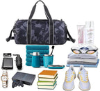 mezhsa Kids Overnight Duffle Bag Girls Boys Sports Gym Bag with Shoe Compartment Wet Pocket Camouflage travel bag(Grey)