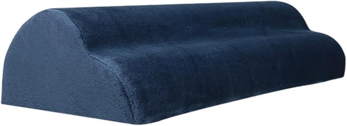 Foot Rest Under Desk Ergonomic Footrest Cushion Pillow Leg Rest Support Flannel Foam Material Suitable for Office Home Car Airplane Travel Men Women, Dark Blue