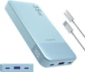 JUOVI Power Bank 10000mAh, 35W Portable Charger,Fast Charging Portable Battery Pack with PD 3.0 & QC 4.0, USB C Portable Power Bank for iPhone 15 14 13 Series, Galaxy, Tablet, Switch, and More (Blue)