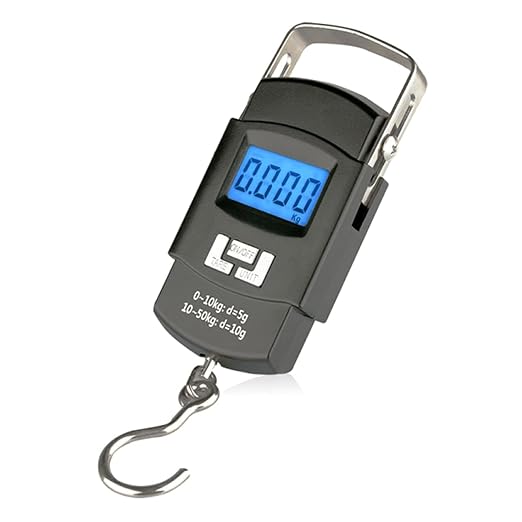 Luggage Weight Scale Fish Weighing Scales Digital Handheld Suitcase Weigher for W/Hook 110lb / 50kg Kg/IB / / oz for H Digital Fish Scale