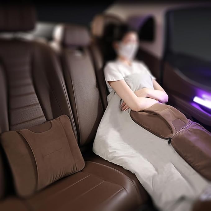 Car Travel Blanket Waist Support Blanket for Mercedes Benz/AMG GL X166 X164 SUV GL 350 400 450 500 550 / GL63, Premium Soft 3 in 1 Warm Soft Travel Blanket Car Pillow Blanket,Grey