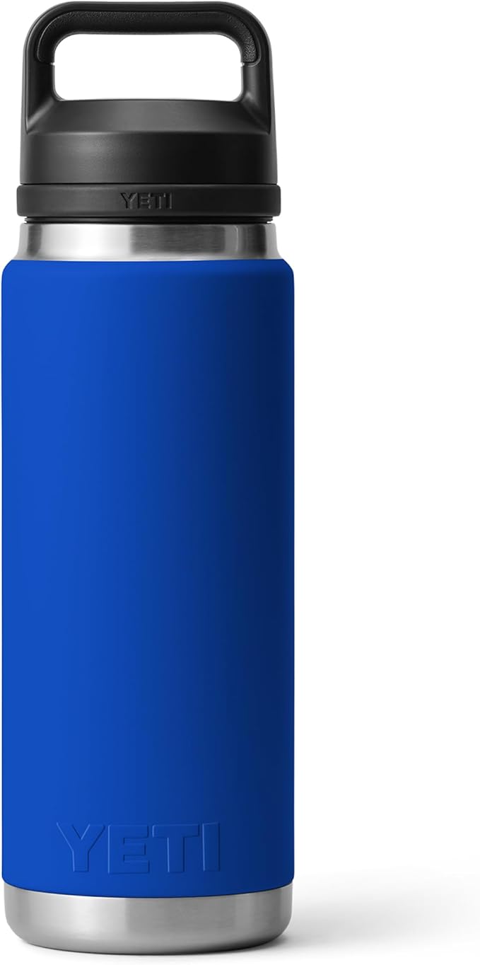 YETI Rambler 26 oz Bottle, Leakproof, Vacuum Insulated, Stainless Steel with Chug Cap, Royal Blue