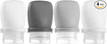 RONRONS 4 Pack 1oz TSA Approved Leakproof Silicone Travel Squeeze Bottles for Toiletries, Shampoo, Salad Dressing, Travel Essentials