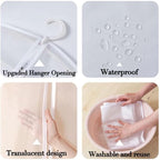 20 Pack Combo Size Clear Garment Bags for Hanging Clothes with Full Zipper for Closet Storage, Clothes Cover For Hanging, Wardrobe Bags for Hanging Clothes.(120 x 60CM x 10P, 100 x 60CM x 10P)