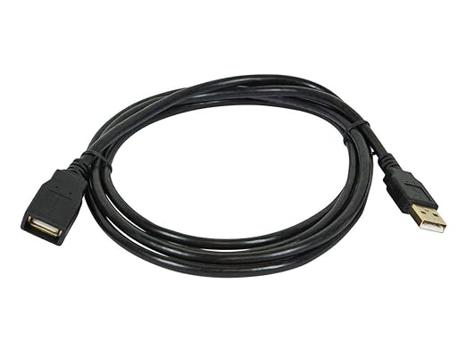 Monoprice 6-Feet USB 2.0 A Male to A Female Extension 28/24AWG Cable (Gold Plated) (105433)