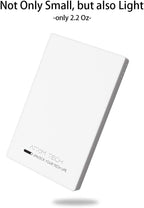 Dual USB Output Super Slim Power Bank Ultra Thin, 3000mAh Portable Charger Mini External Phone Battery Pack Small Dual Outlet, Emergency Phone Power Backup (White)
