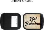 2 Pack Luggage Handle Wrap with Travel Tags - Non-Slip Protective Cover Soft Handle Grips Covers for Suitcase(Vintage Bat for Baseball)