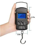 50KG Portable Luggage Scale with Measuring Tape, 8-Pack High-Precision Digital Handheld Electronic Scale for Travel, Fishing, and Weight Measurement