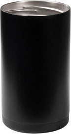 HydroJug Standard Can Cooler - 2-in-1 Insulated Can Cooler Cup - Stainless Steel Can Holder with Non-Slip Rubber Base - Screw-Top Lid - Dishwasher Safe - 16oz, Black