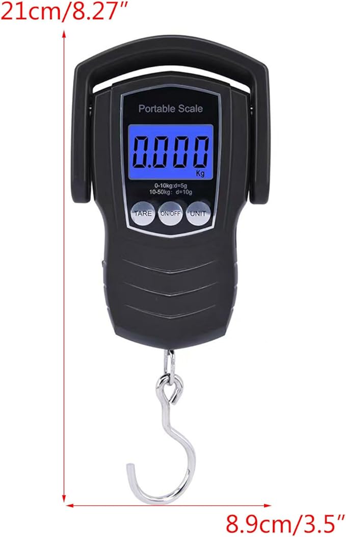 Portable Digital Luggage Scale with Handle Hangings Scale Weighs up to 50kg/110lb Perfect for Travel Parcels Shopping