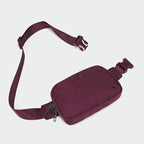 Pander Everywhere Belt Bag for Women, 5 Zipper Pockets Nylon Crossbody Fanny Pack Purse (Red Merlot)