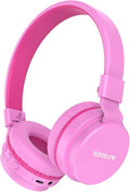 Kids Bluetooth Headphones,Lightweight Kids Headphones Wireless,85/94dB Safe Volume,40H Playtime,Fast Charging,Bluetooth 5.3,Over Ear,Toddler Headphone Built-in Mic for School/Tablet/Travel (Pink)