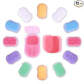 Bamsod 12 Boxes (240 Sheets) Mini Hand Soap Sheets Soap Paper Sheets Portable Disposable Travel Scented Bath Slice Sheet Foaming Paper Soap Confetti Slide Flakes for Travel and Outdoor