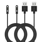 Charger for VeryFitPro Fitpolo Tozo Smartwatch, Magnetic Charging Cable Cord for YAMAY Willful SW021 SW025 Letsfit ID205L ID205U ID205S Wyze 44mm 47mm (2-Pack, 3.3ft/100cm)