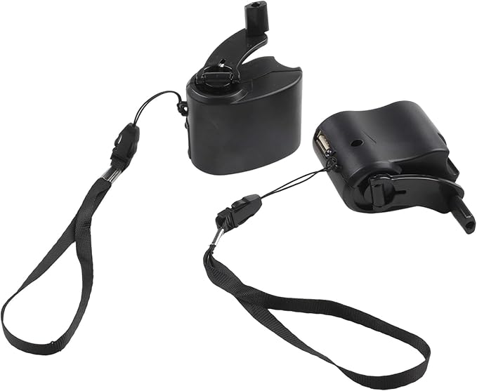 Manual Hand Crank USB for CHARGER Generator, Portable Power Bank for Mobile Phones and Digital Devices, Compact Dynamo Charging Kit for Travel, Camping, and Outdoor Survival (2-Pack)