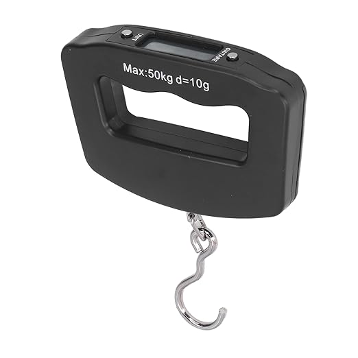 Jeanoko 50kg Digital Hanging Scales with LCD Display for Shopping and Fishing, ABS Material