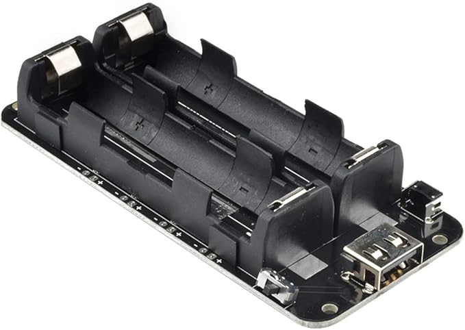 diymore 1865O Battery Holder Double Li-ion V8 Battery Shield Micro USB 5V/3A 3V/1A Power Bank Battery Charging Module for Raspberry Pi and Arduino(2 Holders)