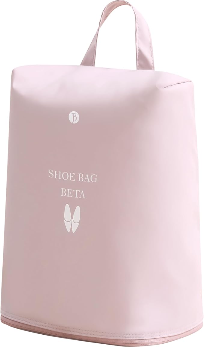 tianzong Shoe Bags for Travel, Waterproof Shoe Storage Organizer with Zipper for Men and Women (1 Pack, Pink)