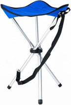 Folding Camping Stool,16.5" Folding Camping Chairs,Portable Tripod Seat,Outdoor Travel Tall Chair for Camping Walking Hunting Hiking Fishing Mountaineering Picnic Beach BBQ Garden Lawn(Blue)