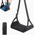 Airplane Travel Footrest Hammock with Hard Board Support and Adjustment Strap Desk Foot Hammock Comfy Footrest for Airplane Long Trip Travel Accessories