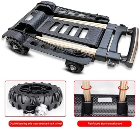 Foldable Heavy Duty Hand Truck & Luggage Cart Versatile Trolley for Shopping Travel Camping s & Garden Use Backpack Design for Easy Mobility