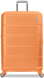 American Tourister Stratum 2.0 Expandable Hardside Luggage with Spinner Wheels, 28-Inch Checked-Large, Papaya