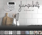 Glamsockets Decorative Wall Mount Surge Protector with 3 Outlets, Dual USB Charging Ports and Phone Holder - USB Charging Center/Multi Function Wall Tap (Turf)