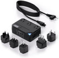 250W Conversion Plug, International Travel Converter with 2 USB and 2 USB-C Ports, lowering 220V to 110V for 100V-240V Areas and Different Countries Plugs Using US Electrical Devices