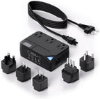 250W Conversion Plug, International Travel Converter with 2 USB and 2 USB-C Ports, lowering 220V to 110V for 100V-240V Areas and Different Countries Plugs Using US Electrical Devices