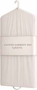 Luxury Cotton Garment Storage Bag, 24x50 Inch, Breathable Washable Reusable, for Hanging Clothes Short Dresses Jackets Suits, Fits 3 Hangers, Zipper Window (1, 24x50x3)
