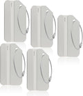Aluminum Luggage Tags, Luggage Tag Holders for Travel Luggage Baggage Identifier by Ovener (5Pack Silver)