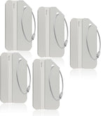 Aluminum Luggage Tags, Luggage Tag Holders for Travel Luggage Baggage Identifier by Ovener (5Pack Silver)
