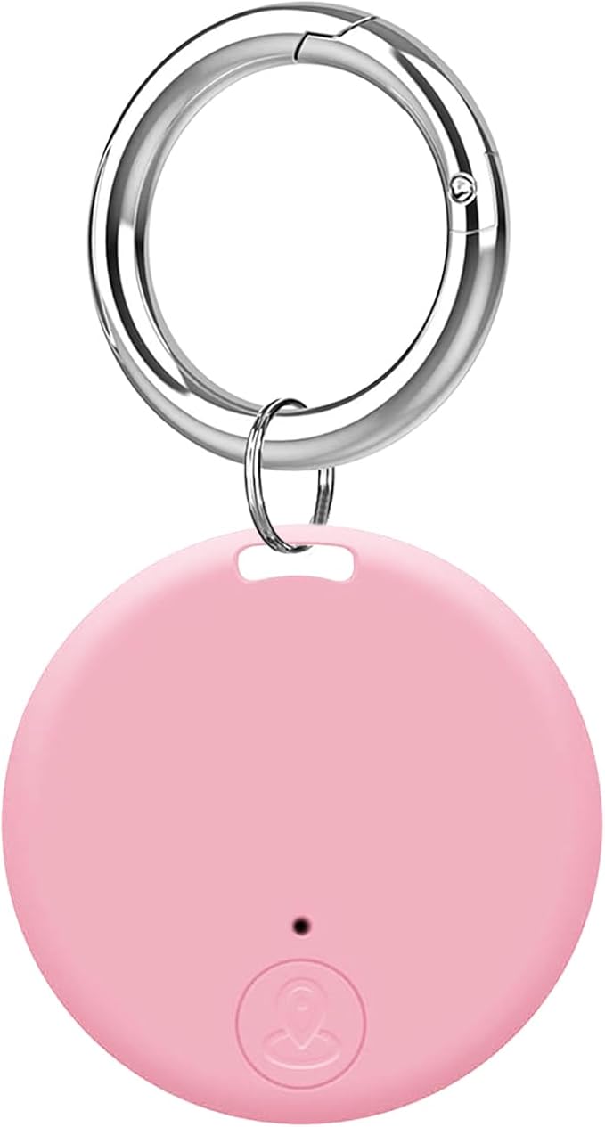 Aircawin Mini GPS Tracker C, Key Item Finder Locator,No Monthly Fee App for iOS/Android 2023 Latest,Portable Anti-Lost Bluetooth Tag Item Tracker for Luggages/Kids/Pets/Phone/Wallet/Bag-1Pcs-Pink