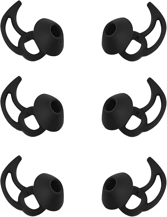 Small Earbud Replacement Tips Silicone Earbud Tips Eartips Compatible with Bose Quietcomfort and Sport Headphone Ear Tips Ear Bud Covers 3 Pairs