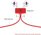 Magnetic Anti-Lost Straps for AirPods,Colorful Soft Silicone Sports Lanyard, Neck Rope Cord