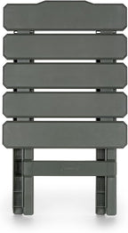 Camco Adirondack Portable Outdoor Camping Small Weatherproof Rustproof Durable Plastic Folding Side Table for Indoor and Outdoor Use, Sage (2 Pack)