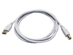 Monoprice 108616 6ft USB 2.0 A Male to B Male 28/24AWG Cable - (Gold Plated) - WHITE for Printer Scanner Cable 15M for PC, Mac, HP, Canon, Lexmark, Epson, Dell, Xerox, Samsung and More!