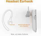 6 Pack Replacement Ear Hook Universal Small Clamp Loop Clip for Other Bluetooth Headset (Clear)