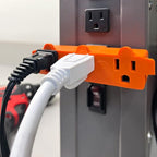 Maxxima Heavy Duty 3 Grounded Multi Outlet Adapter - Wall Plug Extender, Turns 1 Outlet into 3, Ideal for Garage, Workspace, and Indoor Use, Orange Adapter - Pack of 4