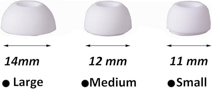 Replacement Silicone Eartips Earbuds Tips Set for Samsung Galaxy Buds 3 Pro Accessories Headphones Ear Tips,6 Pairs (3 Sizes S/M/L) (White)