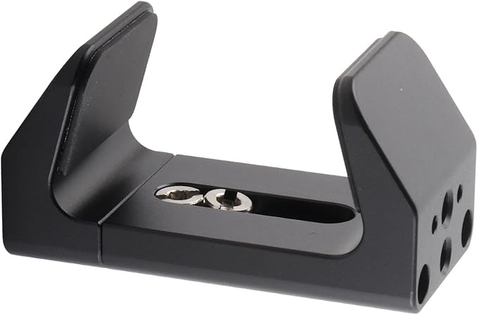 Aluminum Power Bank Holder, Power Bank Mount Clamp for Portable Power Banks with Width Range from 50mm to 75mm, with 1/4 Screw Hole, Cold Shoe Mount