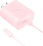 45W Super Fast Charger USB Type C Charger Cord 6.6FT with Android Phone Charger Fast Charging Block for Samsung Galaxy S26/S26 Ultra/S26+/S25/S25 Ultra/S25+/S24/S23/S22/S20/S21/Note 20/Note 10, Pink