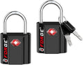 Forge OX 1'' Wide 1.8'' Tall, TSA Approved Luggage Locks: Key Locks for Travel. Ultra Secure Dimple Key Travel Locks Alloy Body. for Luggage, Backpack, Small Toolbox and More. Black 2 Pack.
