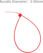 XINGO 8 Inch Red Cable Zip Ties (500 Pack), 40 Lbs Tensile Strength-Heavy Duty, Self-Locking Nylon Plastic Nylon Wire Ties for indoor and outdoor use