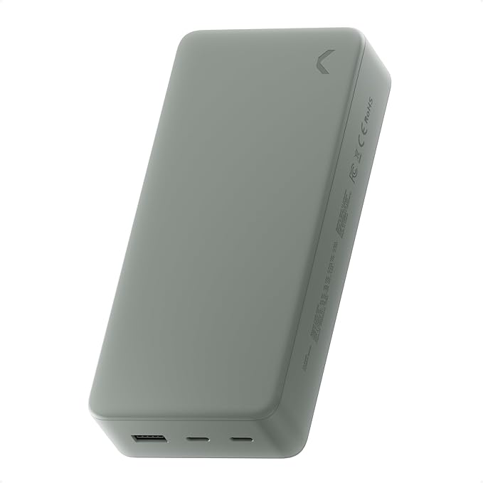 Clemm Portable Charger Quick Charging Power Bank (Gray, 30000, Milliamp Hours)