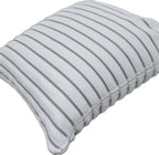 Black & White Brands Brazilian Beach/Pool Towel Pillow Case 17.7"x17.7" - Ultimate Absorbent Luxury 100% Cotton Wave (2 Pillow Cases, Gray Poly Pinstripe)