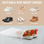 Shoe Bags for Travel, Waterproof Large Clear Shoe Bags for Packing, Portable Drawstring Storage Bag Travel Essentials 10 Packs